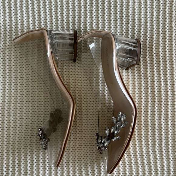 Clear two inch heels with broach - Picture 3 of 4